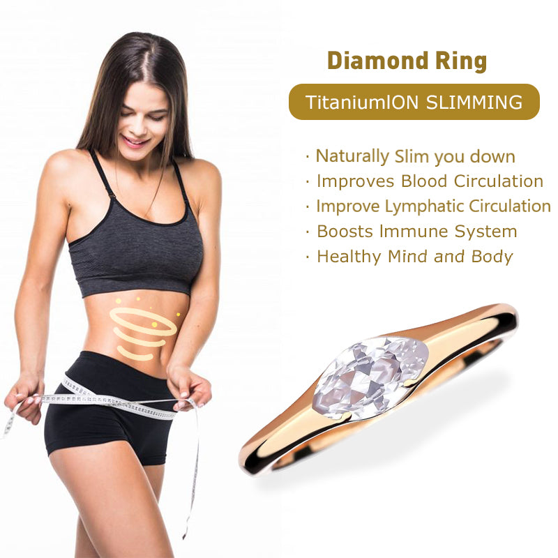 (Last Day of Sale-Up to 50% OFF!) Magnetology Lymphvity Therapy Titanium ION Diamond  Ring